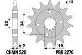 Pignon PBR acier standard - 520