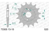 Kit chaîne AFAM 520XLR2 14/43-118 - couronne standard