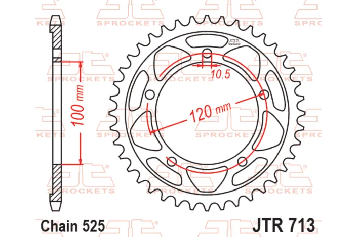 Couronne JT SPROCKETS acier standard - 524
