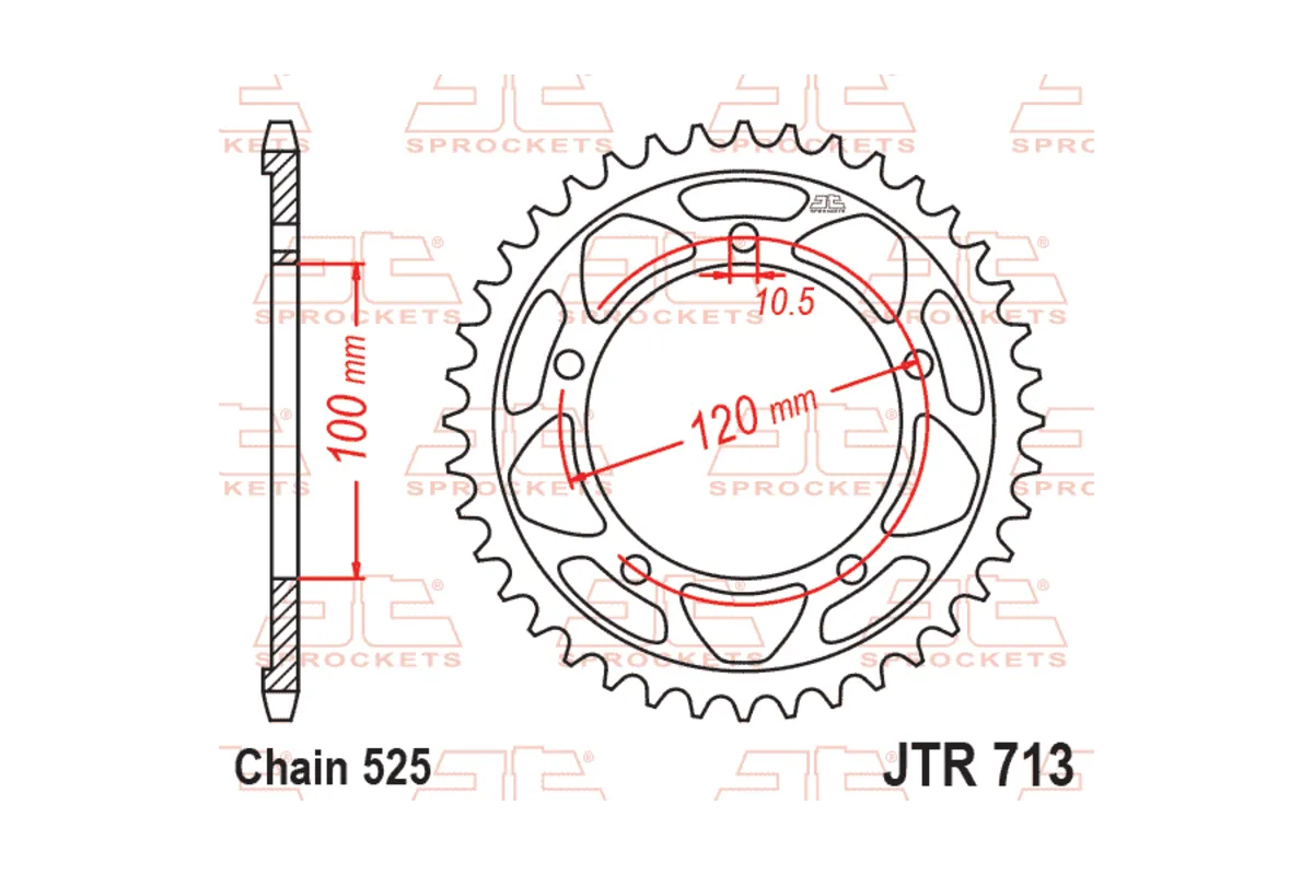 Couronne JT SPROCKETS acier standard - 524