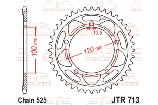 Couronne JT SPROCKETS acier standard - 524