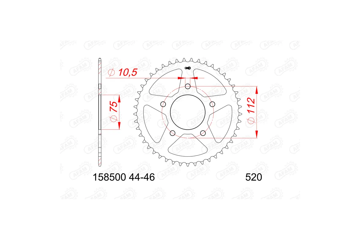 Couronne AFAM acier standard - 519