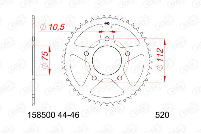 Couronne AFAM acier standard - 518