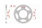 Kit chaîne AFAM 520 XRR3 - 15/44-106 - Couronne acier standard