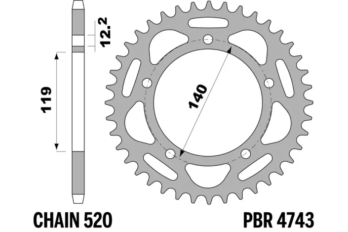 Couronne PBR aluminium renforcé - 520