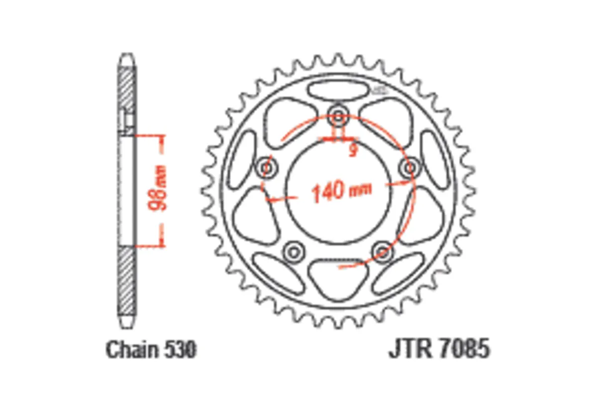 Couronne JT SPROCKETS acier standard - 530