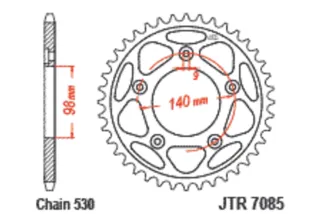 Couronne JT SPROCKETS acier standard - 530