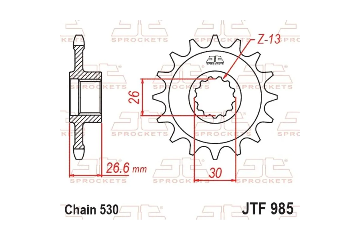 Pignon JT SPROCKETS Acier Anti-bruit - 530