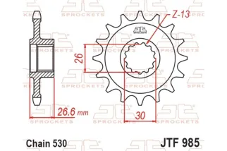 Pignon JT SPROCKETS Acier Anti-bruit - 530
