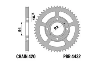 Couronne PBR acier standard 4432 - 420