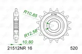 Pignon AFAM acier anti-bruit 21512NR - 520