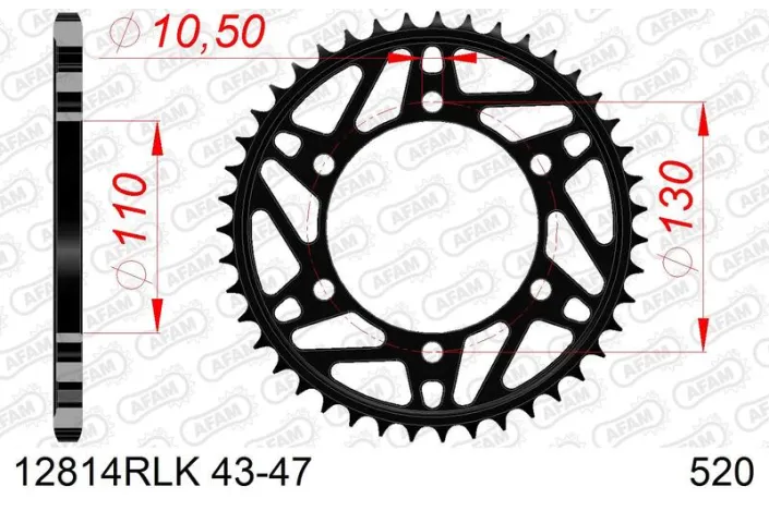 Couronne AFAM acier standard - 520