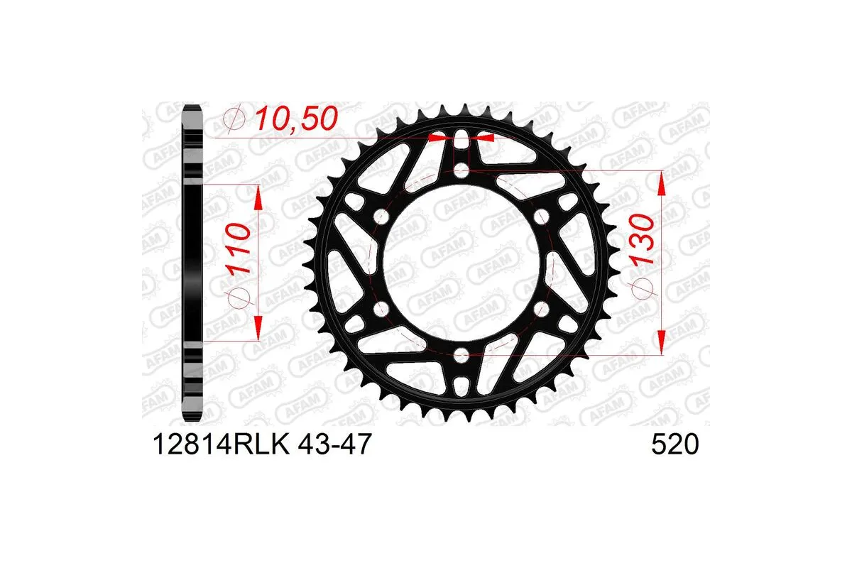 Couronne AFAM acier standard - 520