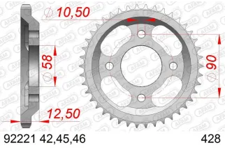 Couronne AFAM acier standard - 428