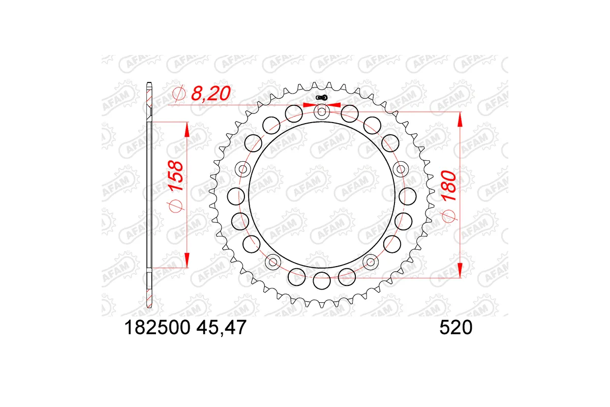 Couronne AFAM acier standard - 520