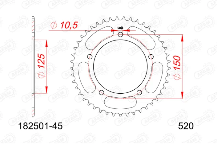 Couronne AFAM acier standard - 520