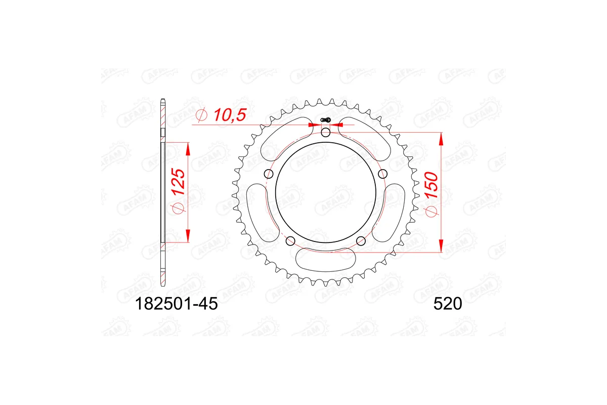 Couronne AFAM acier standard - 520