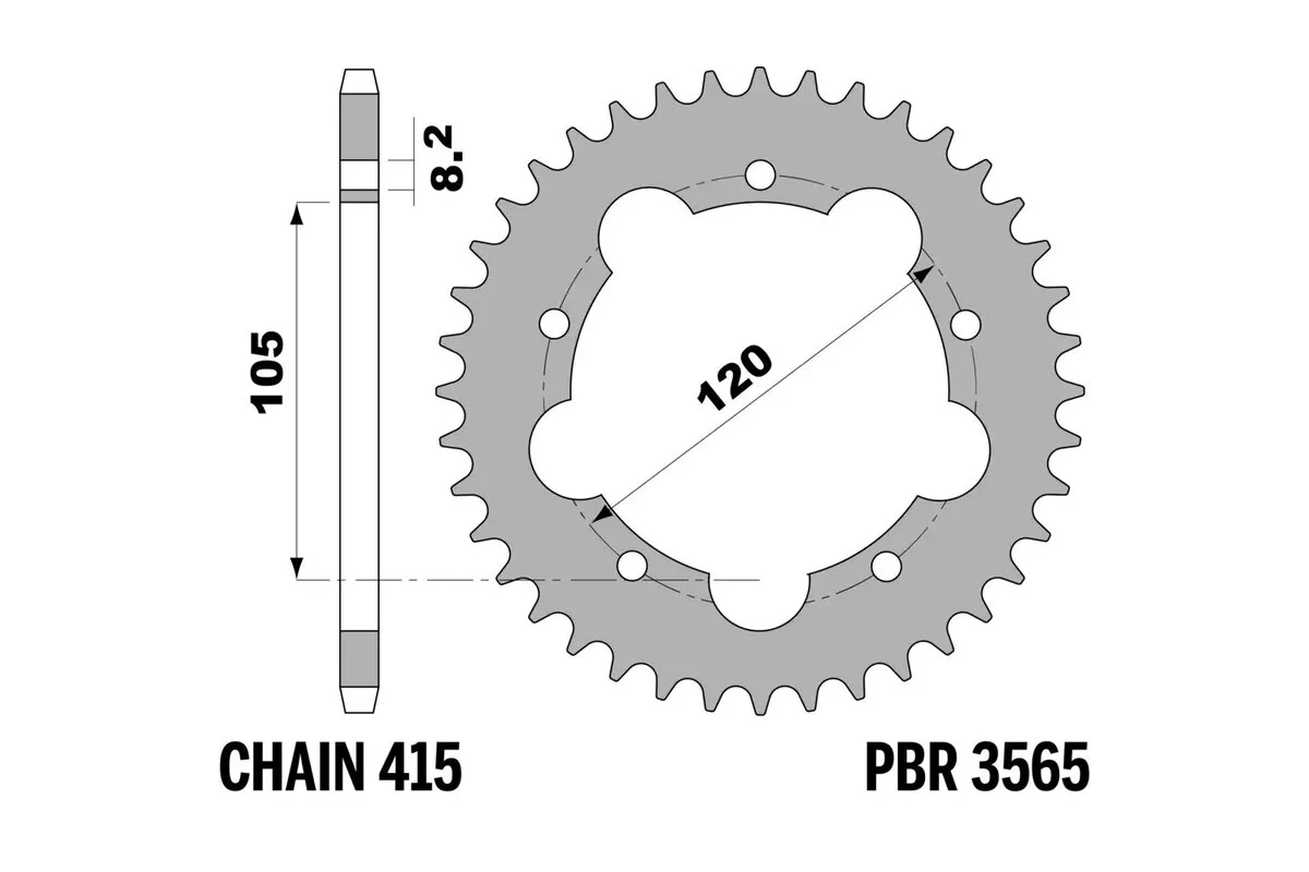 Couronne PBR acier standard 3565M - 420