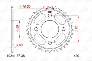 Couronne AFAM acier standard 10241 - 420