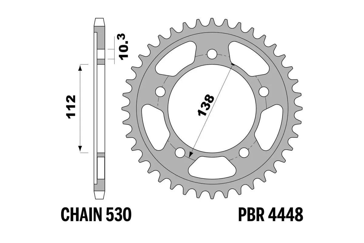 Couronne PBR acier C45 standard 4448 - 530