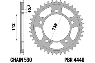 Couronne PBR acier C45 standard 4448 - 530