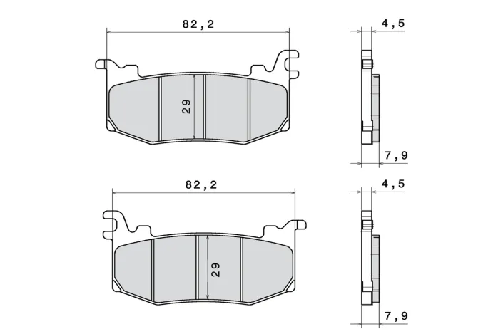 Plaquettes de frein BREMBO métal fritté - 107A48615