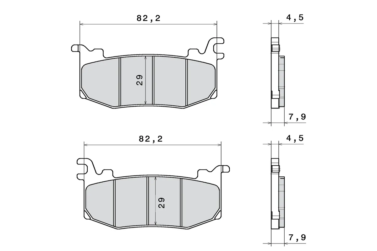 Plaquettes de frein BREMBO métal fritté - 107A48615