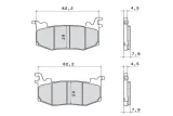 Plaquettes de frein BREMBO métal fritté - 107A48615