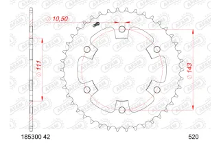 Couronne AFAM acier standard 185300 - 520