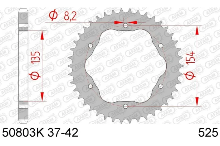 Couronne AFAM acier standard 50803K - 525 - Nécessite un porte couronne AFAM