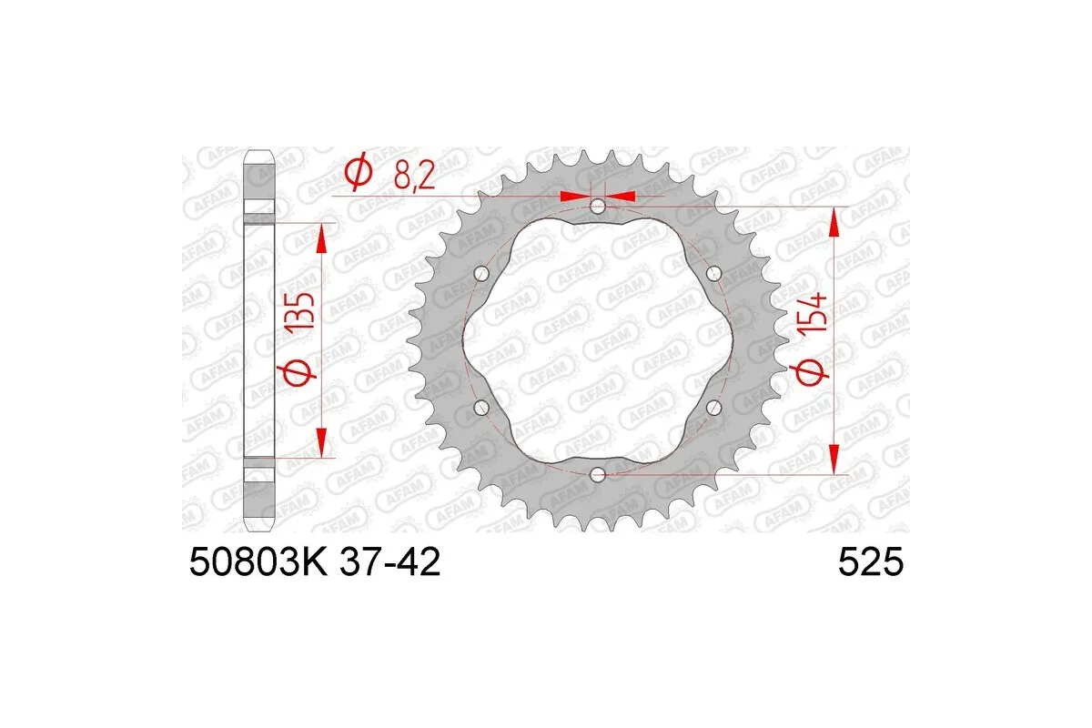 Couronne AFAM acier standard 50803K - 525 - Nécessite un porte couronne AFAM