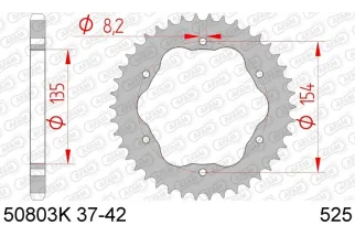 Couronne AFAM acier standard 50803K - 525 - Nécessite un porte couronne AFAM