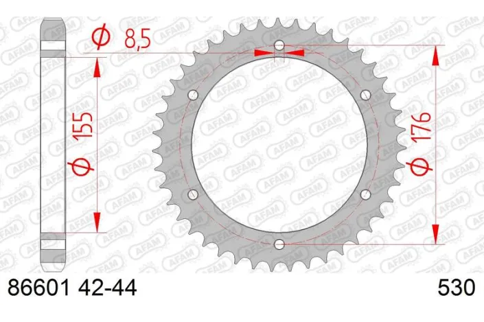 Couronne AFAM acier standard 86601 - 530