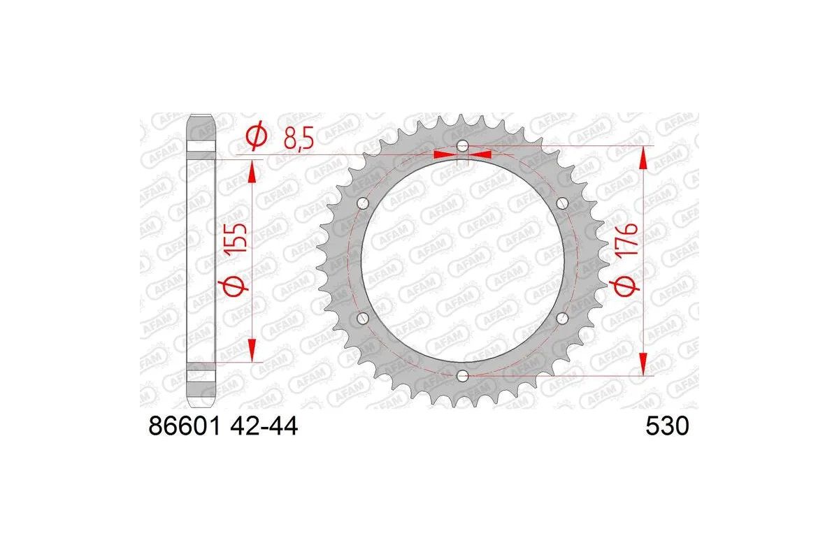 Couronne AFAM acier standard 86601 - 530