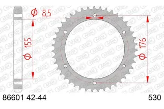 Couronne AFAM acier standard 86601 - 530