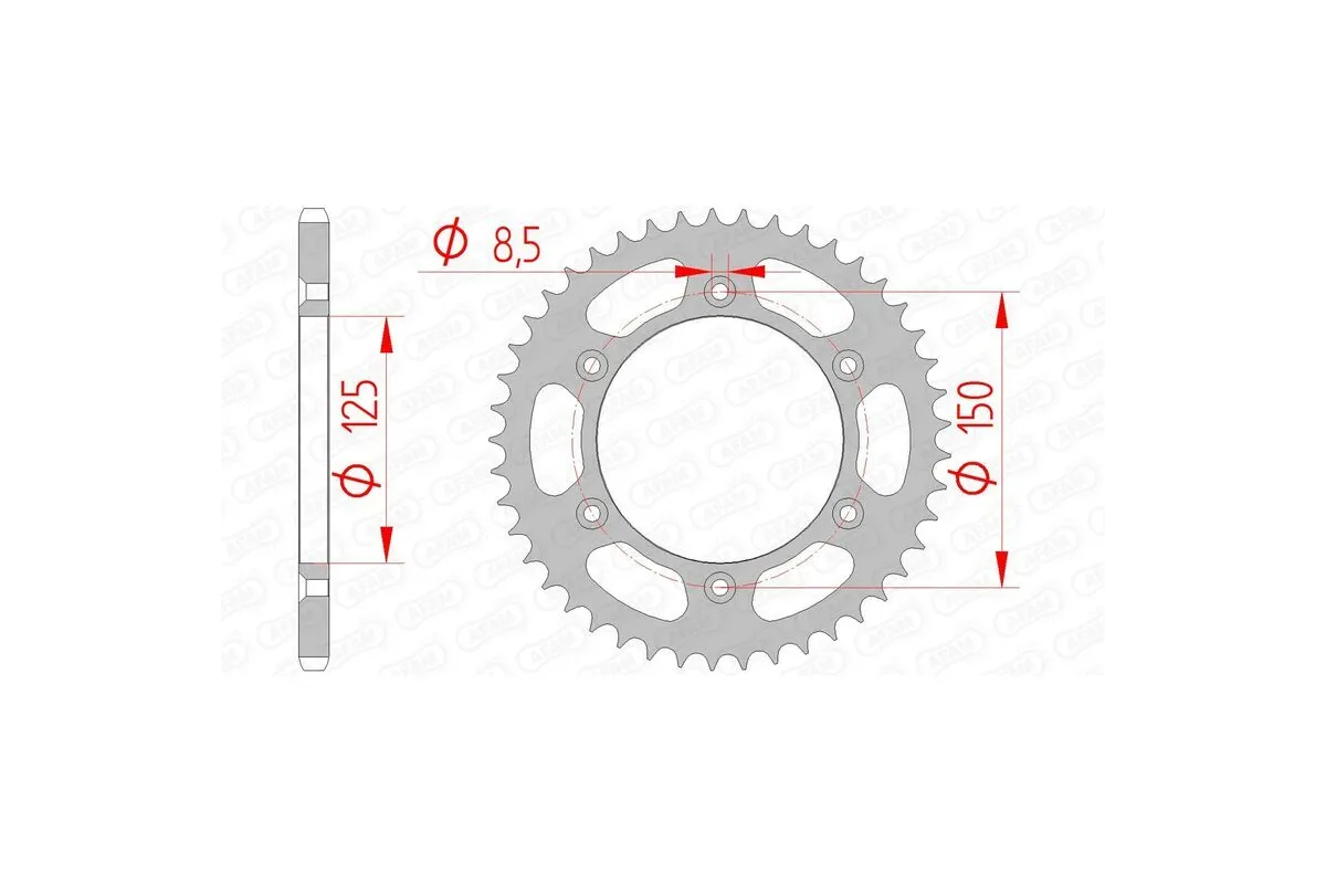 Couronne AFAM acier standard 71304 - 520