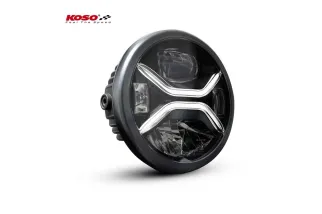 KOSO LED XENITH Headlight, Black, Side Mount