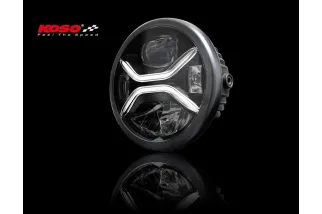 KOSO LED XENITH Headlight, Black, Side Mount