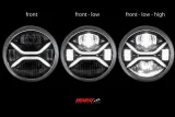 KOSO LED XENITH Headlight, Black, Side Mount