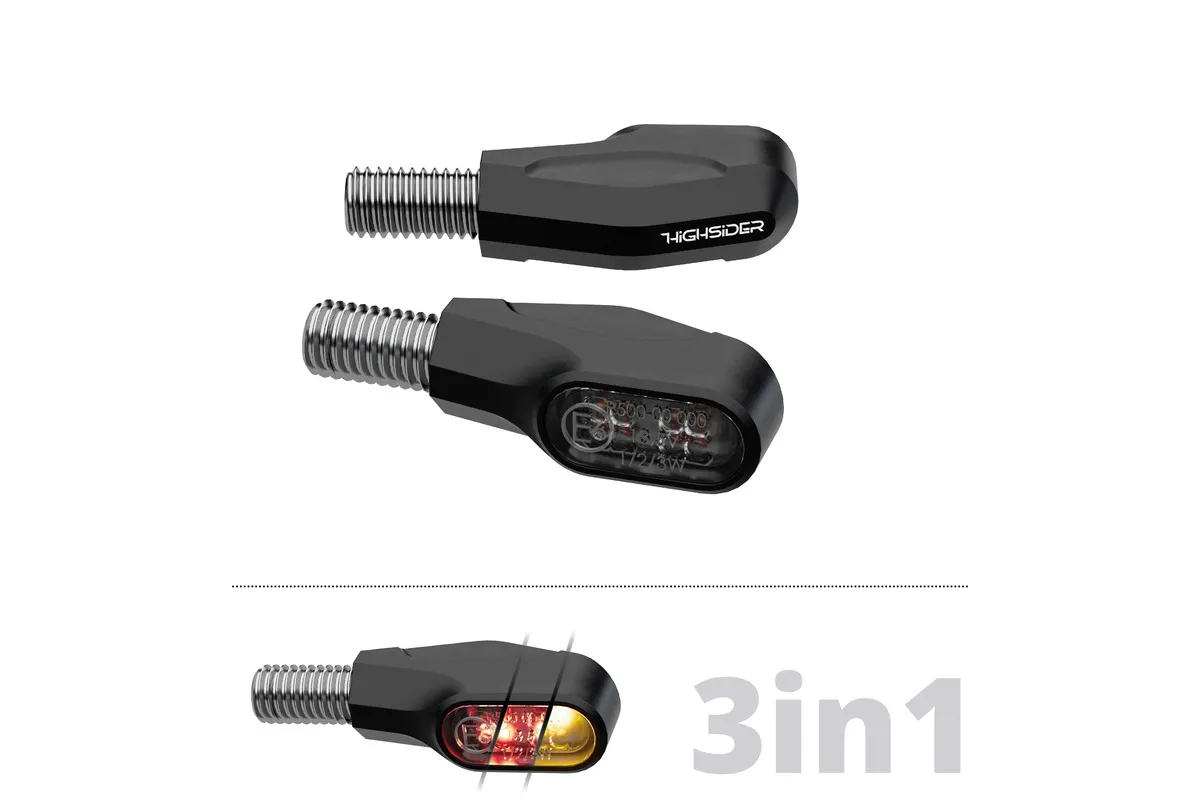 HIGHSIDER Ventura-X Led Taillight/Indicator, Black, Smoke
