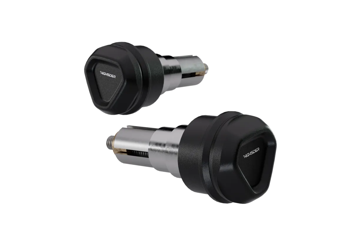 HIGHSIDER Ventura-LS Handle Bar Ends, Black, Pair