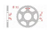 Kit chaîne AFAM 520XSR 43/14 super renforcé - Pignon arrière standard 16606