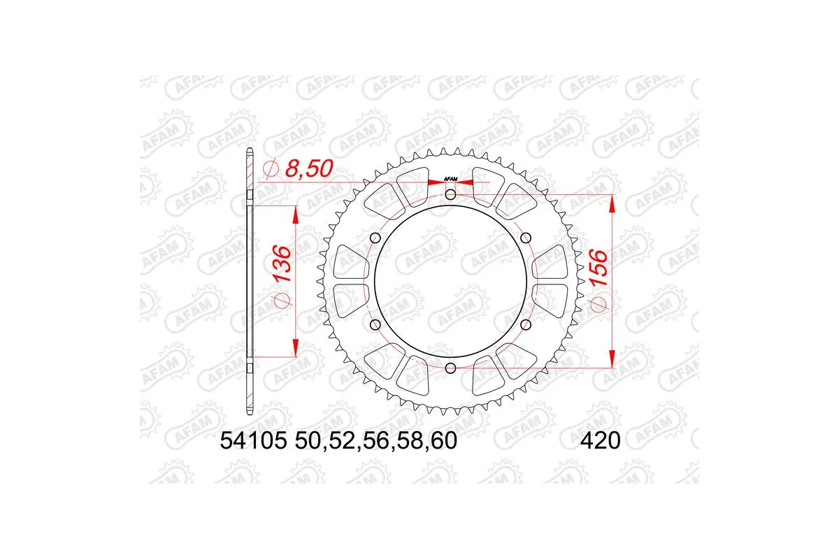 Couronne AFAM acier standard 54105 - 420