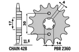 Pignon PBR acier standard 2360 - 428