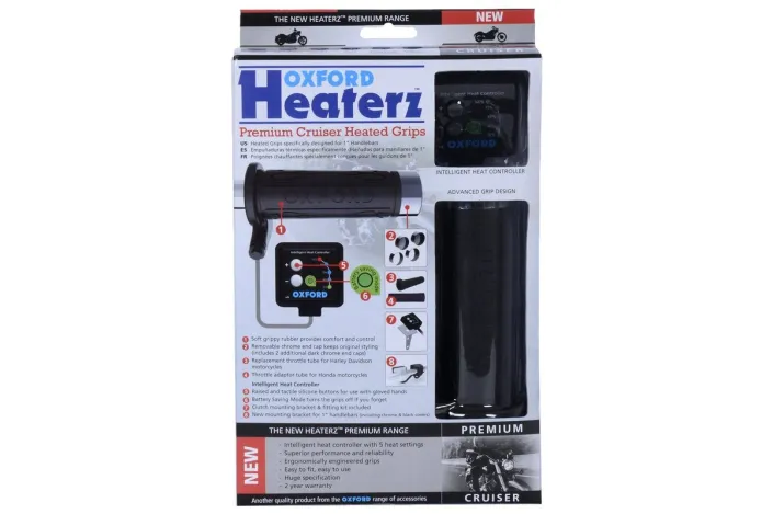 Poignées chauffantes OXFORD Hotgrips Premium Cruiser