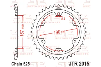 Couronne JT SPROCKETS  acier standard 2015 - 525
