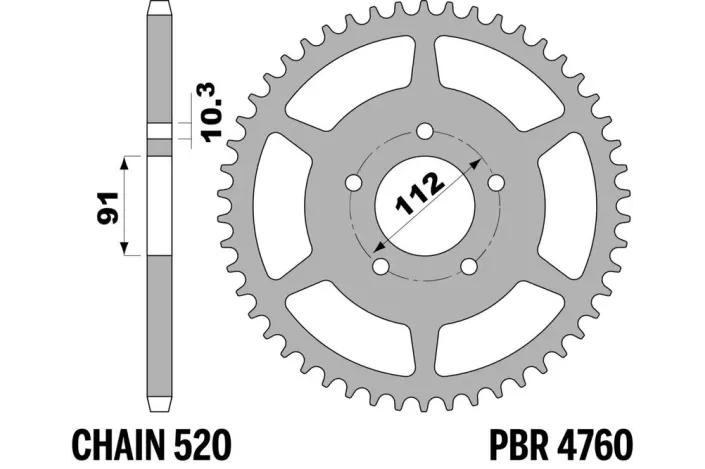Couronne PBR acier standard 4760 - 520