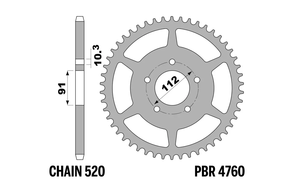 Couronne PBR acier standard 4760 - 520
