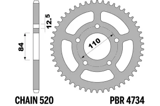 Couronne PBR acier C45 standard 4734 - 520