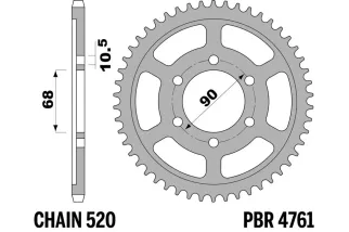 Couronne PBR acier C45 standard 4761 - 520